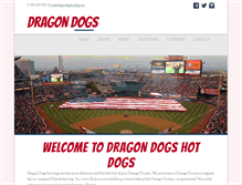 Tablet Screenshot of dragondogshotdog.com